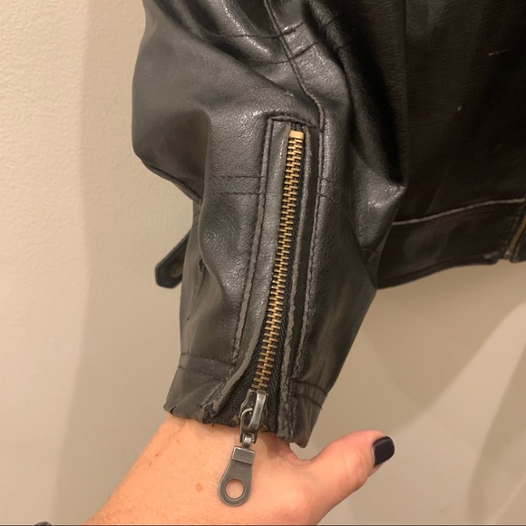PX Black Jacket Size L Faux Leather pockets inside & Out - Picture 10 of 14